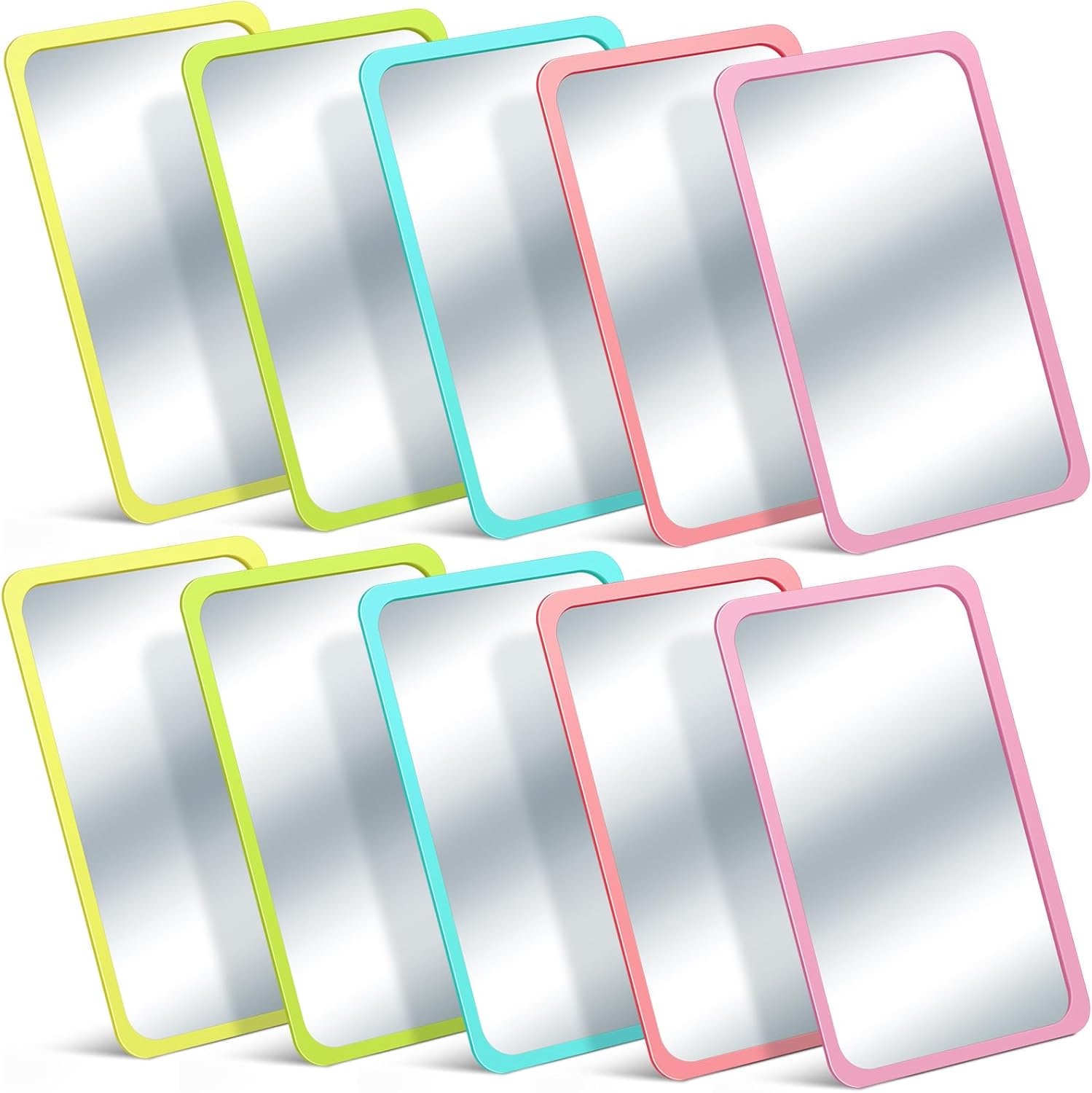 Dandat 10 Pcs Small Mirrors for Crafts Preschool Shatter