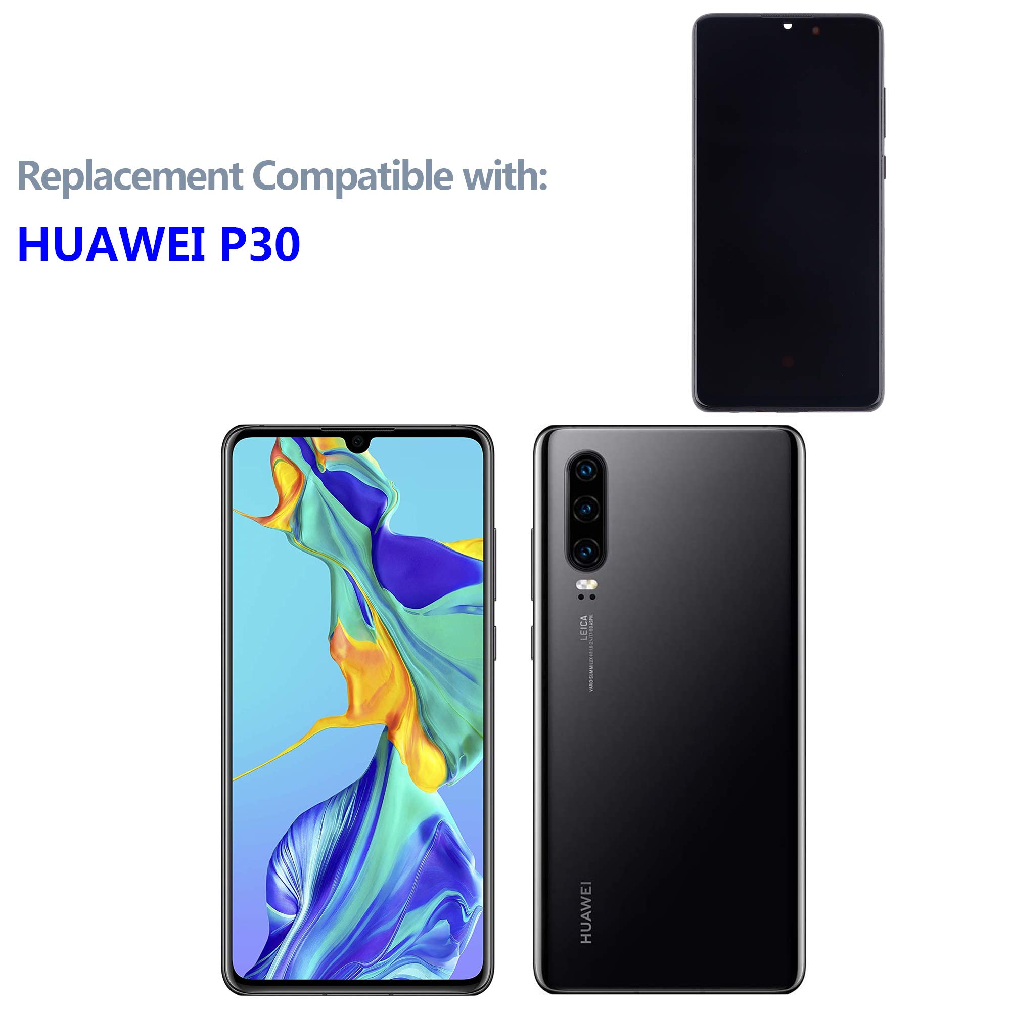 Amazon.com: SWARK OLED Compatible with Huawei P30 (Black