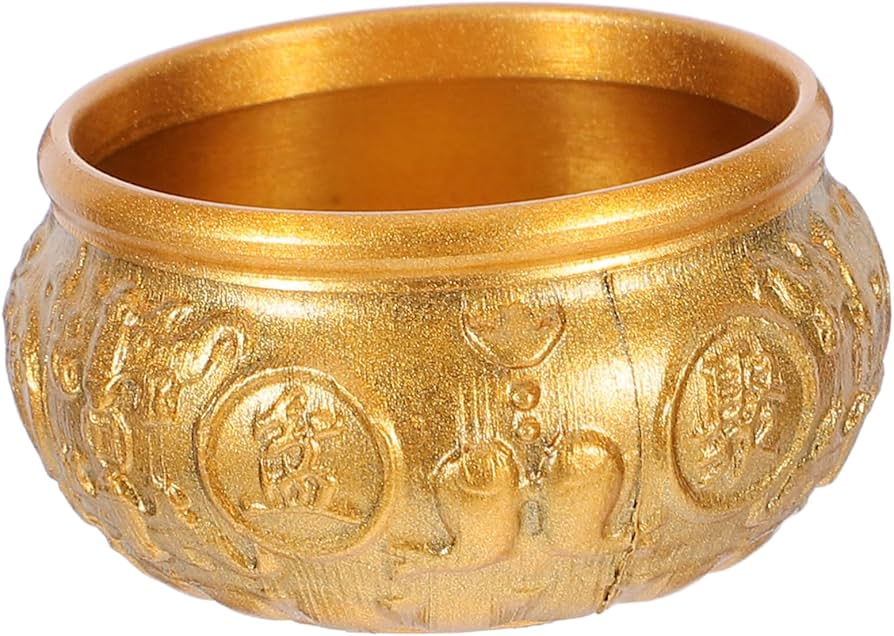 Amazon.co.jp: GAXIRE 純銅製聚宝盆飾り客厅玄関用 财富ボウル 良運を