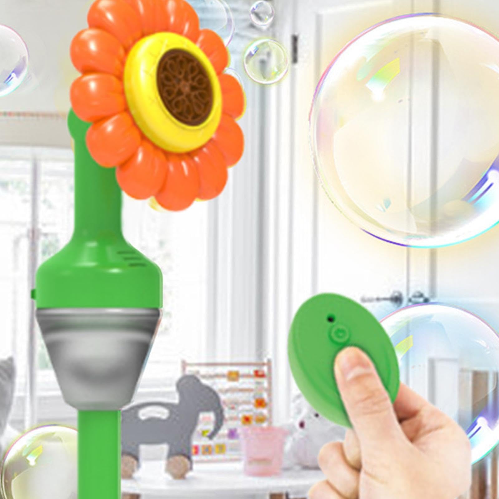 Sonnenblume Seifenblasenmaschine - Seifenblasenmaschine Für Kinder | Wiederaufladbarer Tanzender Sonnenblumen-Blase Maker | Seifenbläser Für Garten | Sonnenblumenförmige Unterhaltung Lieferungen Va
