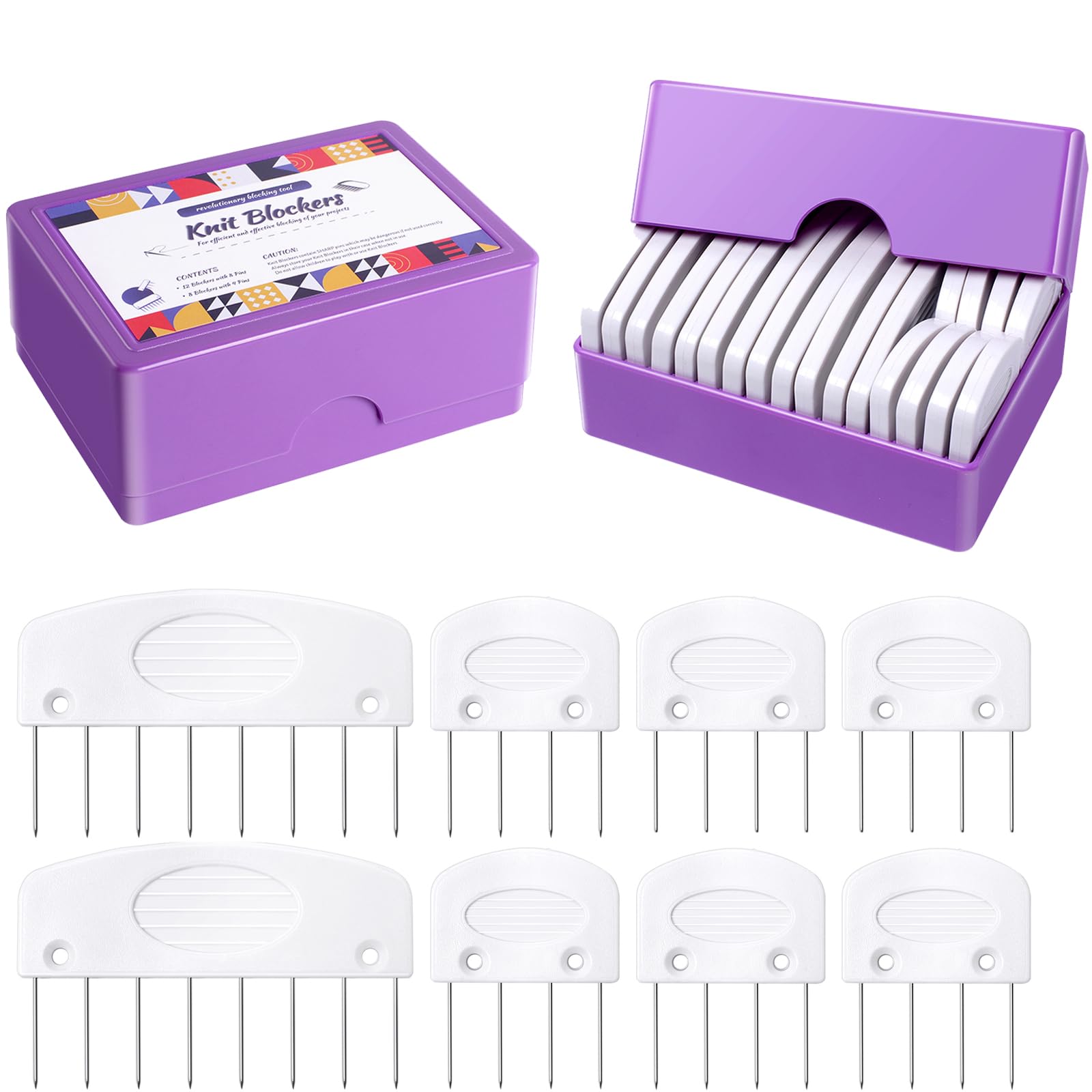 Amazon.com: 40 Pcs Knit Blockers & Pins Kit, Knit Blocking Combs