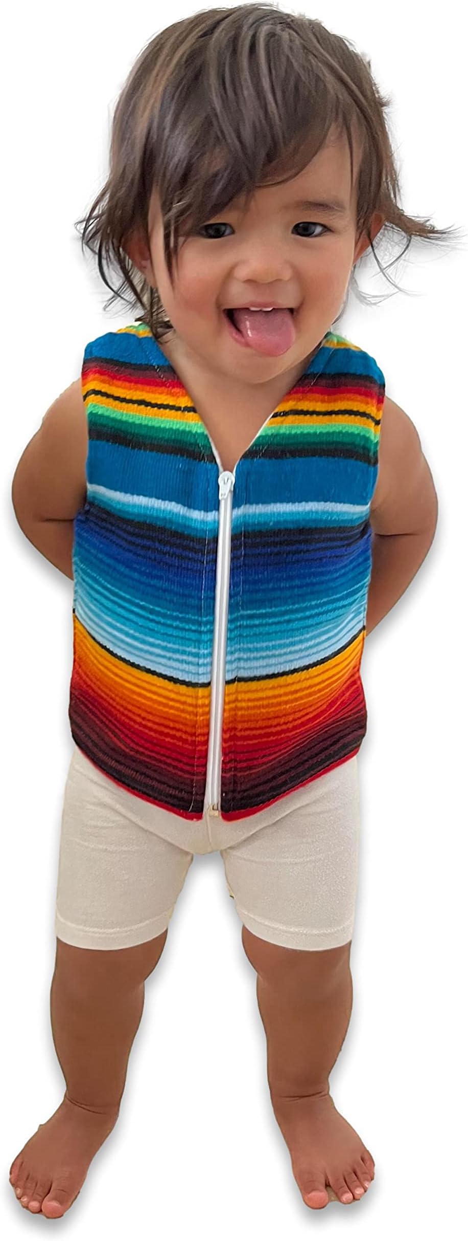 Handmade Baby Vest From Mexican Serape Blanket - Baby Shower Gifts For Boy or Girl - Newborn Baby Clothes
