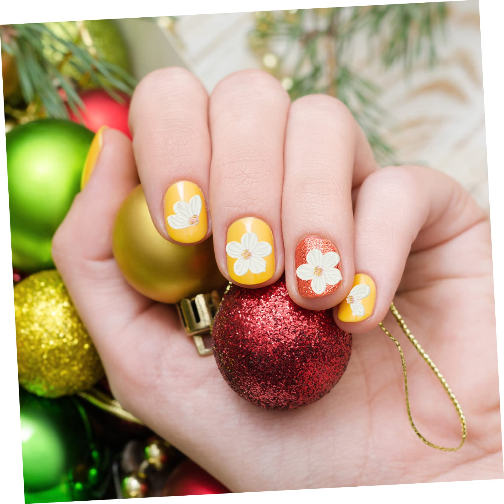 VICASKY 5 Set Decalcomanie Per Unghie Arte Etichetta Decalcomanie Per Le Nail Art Carino Adesivo Per Unghie Di Fiori Adesivo Per Unghie Fiore Resina 3 Fogli*5