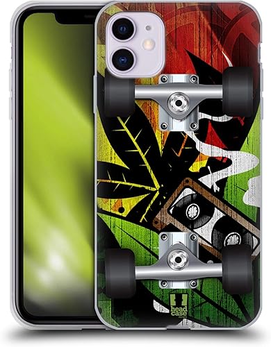 Head Case Designs Reggae Skateboards Soft Gel Case Compatible with Apple iPhone 11