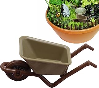 Doll House Cart,Miniature Wheelbarrow Toy | Mini Cart Models Dollhouse Simulation Barrows Garden Cart Decor For Flower Pot