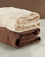 Vista 3 de Blissful Diary Sábanas de moisés de muselina para bebés, niñas y niños, de algodón suave bohemio, ajustadas para colchón rectangular ovalado de Sol