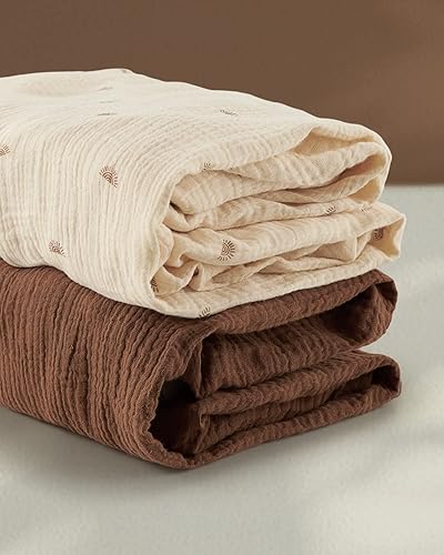 Miniatura 3 de Sábana de moisés de muselina para bebé, niña, niño, elegante y bohemio, de algodón, ajustada para reloj de arena ovalado y protector de colchón de