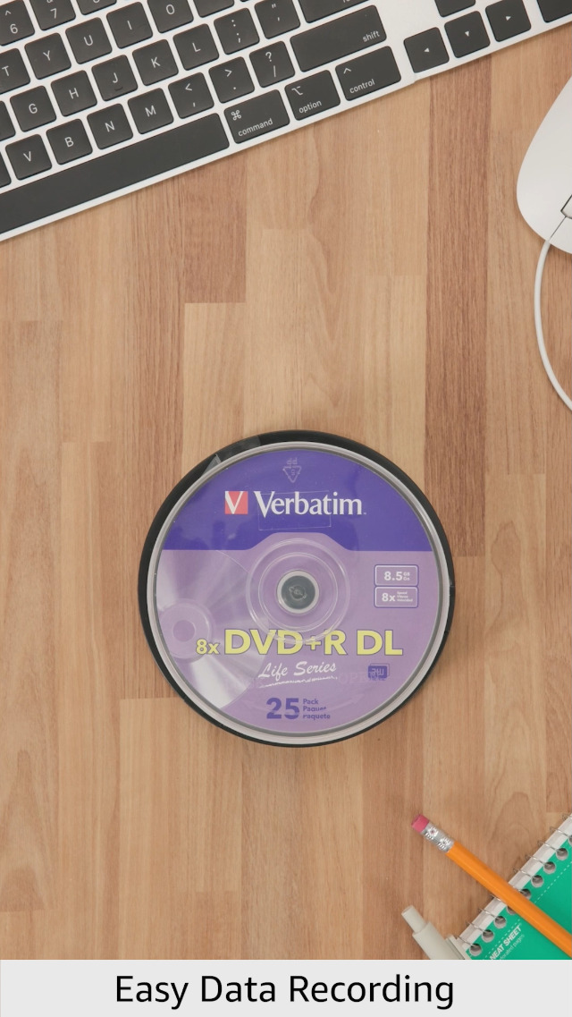 Verbatim DVD+R DL Double Layer 8.5GB 8X LifeSeries - 25pk Spindle
