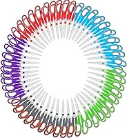 Vista 9 de Niutop - Juego de 5 tijeras a granel, tijeras multiusos de tela para costura afilada de 8 pulgadas para oficina, hogar, escuela secundaria