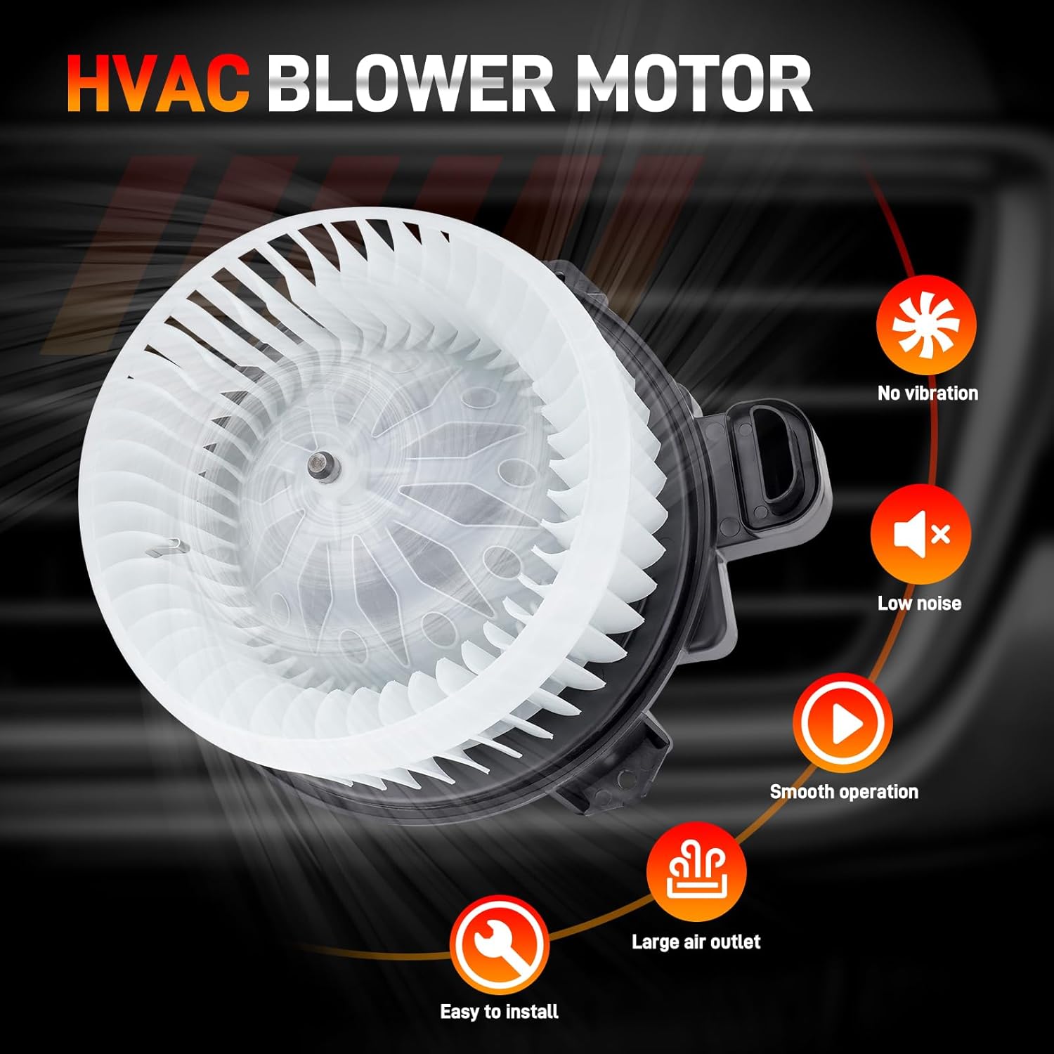 700308 HVAC Blower Motor Compatible with 2014-2018 Ram 1500 2019-2022 Ram 1500 Classic 2018-2020 Dodge Journey 2014-2017 Jeep Wrangler 2018 Wrangler JK Replace#68232369AA PM4104 68214892AB 68214892AC