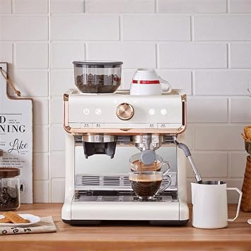 Coffee Maker Coffee Pot Electric Coffee Machine Espresso Maker Portable Fully Automatic Grinding Integrated Steam Milk Froth Machine, UK, Dark Grey