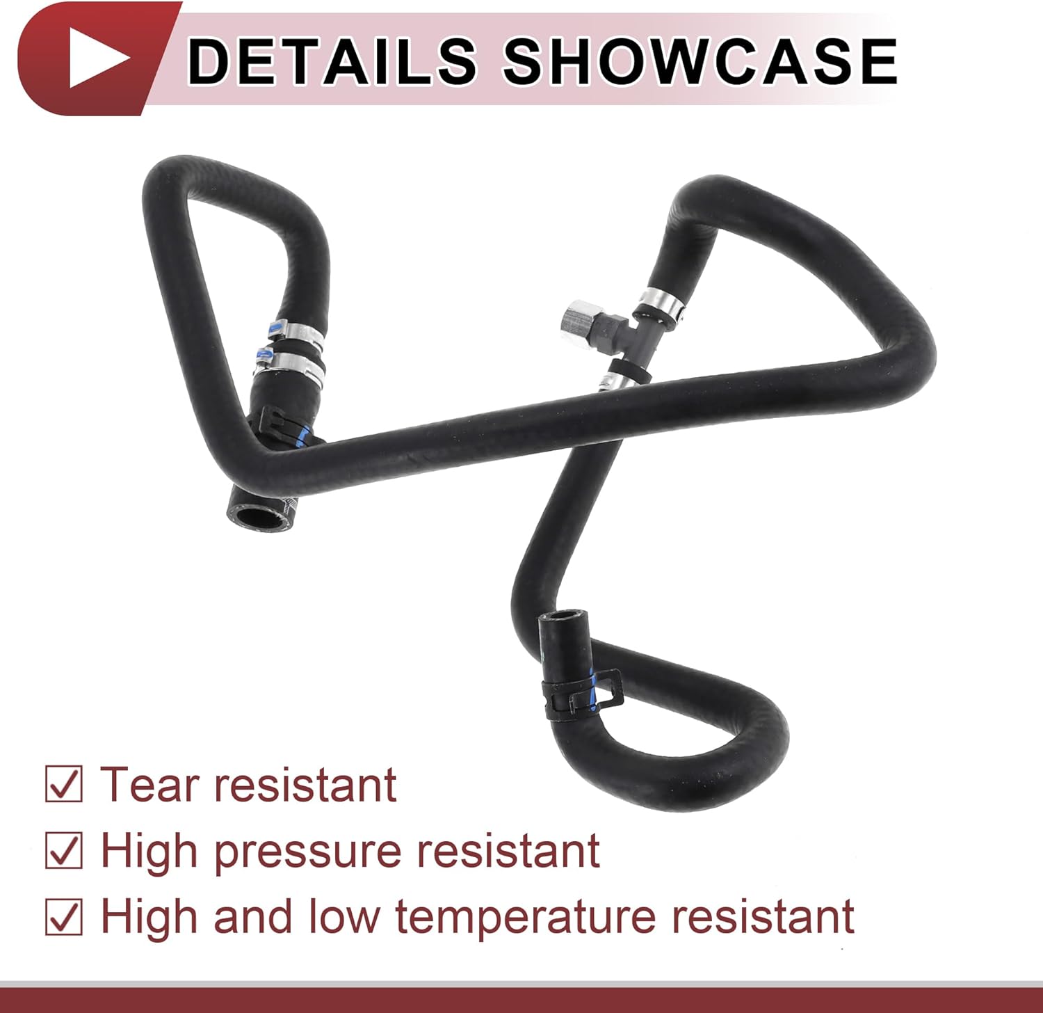1 Pc Radiator Hose for Land Rover Range Rover Sport V8 4.4L 2006-2009 Engine Cooling Thermostat Hose No.LR006158 Black Rubber