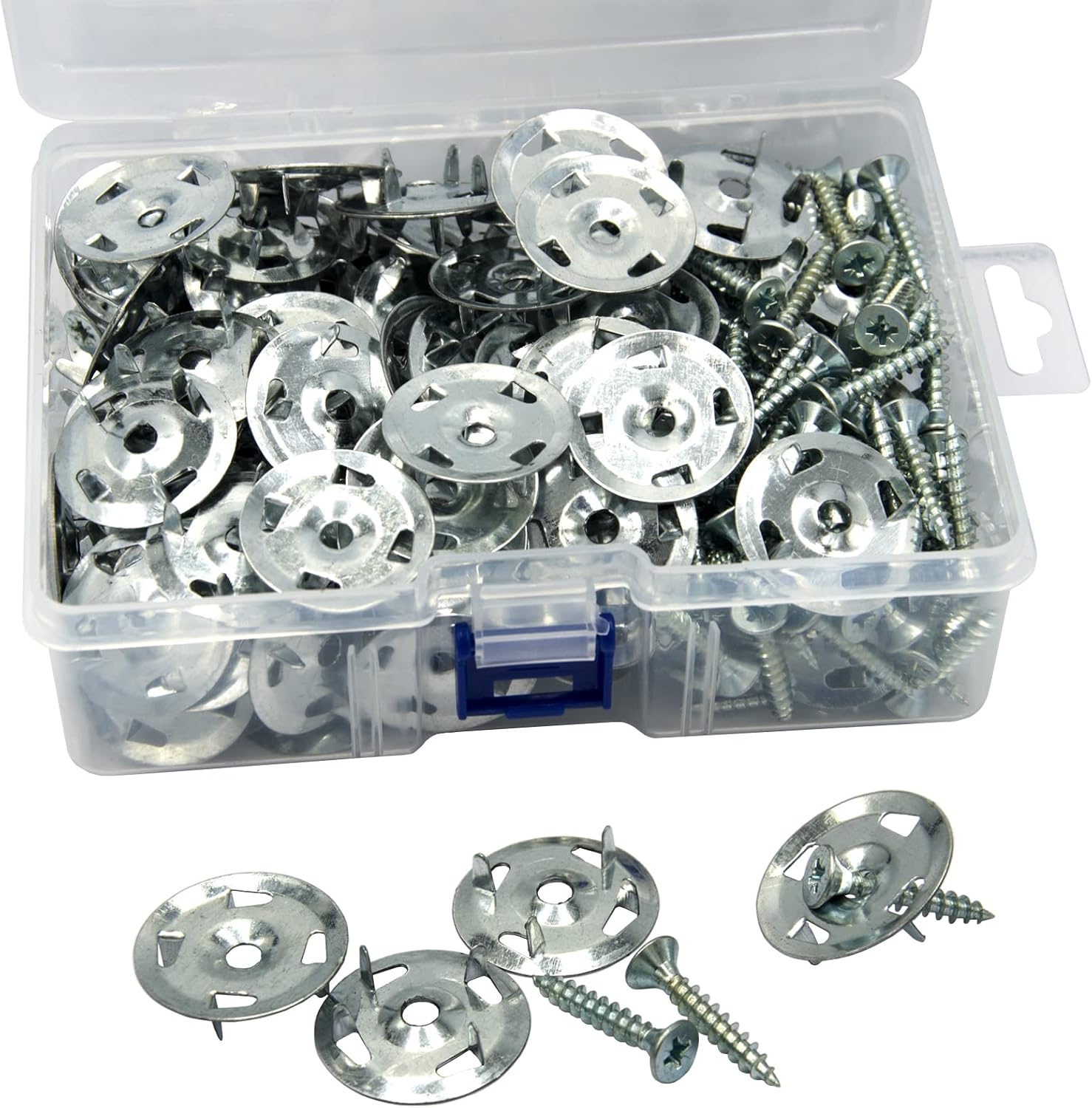 100pcs Easy Fix 4Claw Washers Screw Fastener Kit,Tile Board Washer