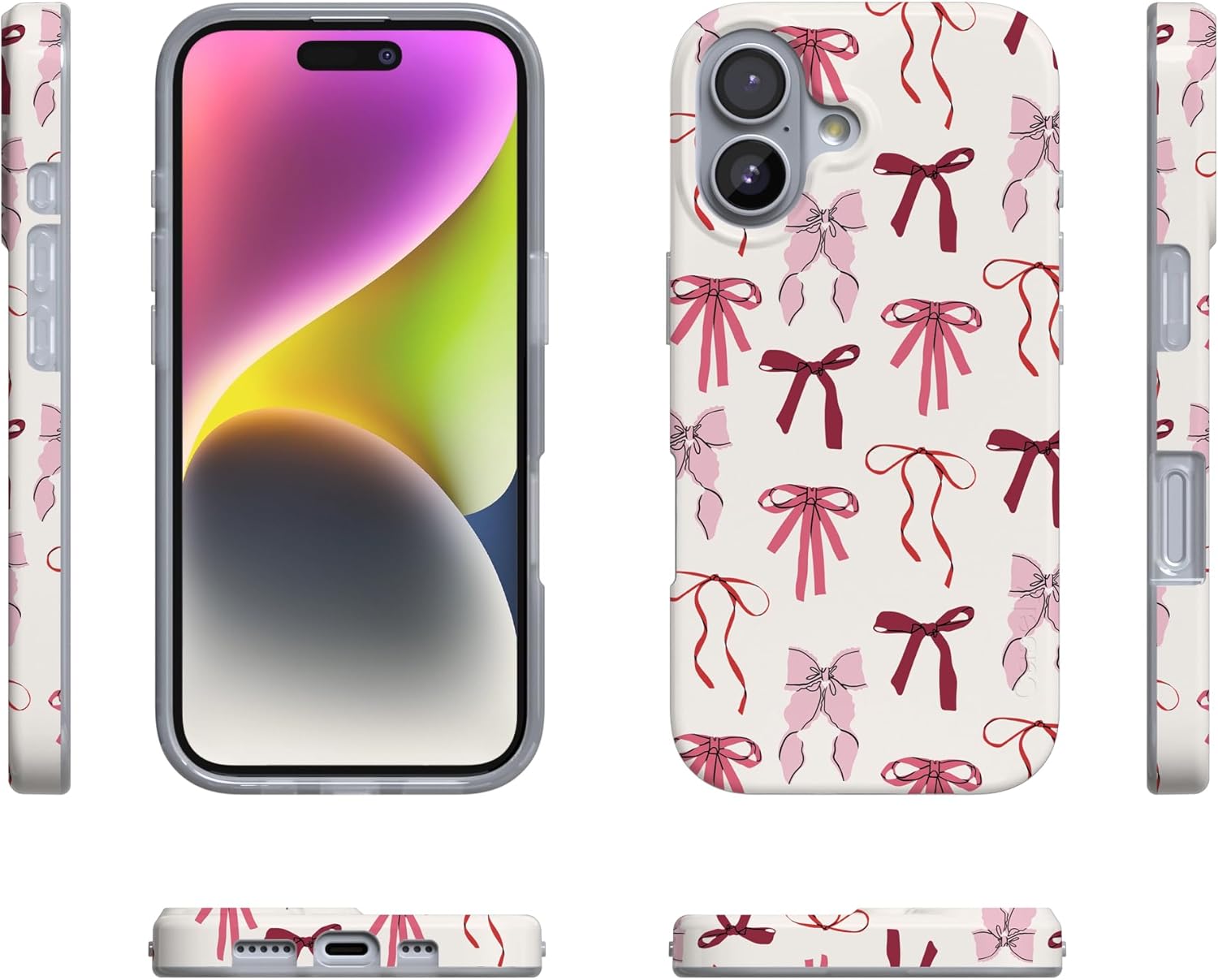 Casely iPhone 17 Case | Lover Girlie | Pink Bows | Compatible with MagSafe | Classic Ultra Slim Design