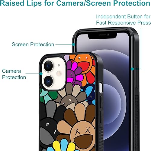 Miniatura 3 de Bonita funda de flores para iPhone 12 Pro Max para niñas y mujeres, bonito diseño floral, suave TPU parte trasera dura, a prueba de golpes,