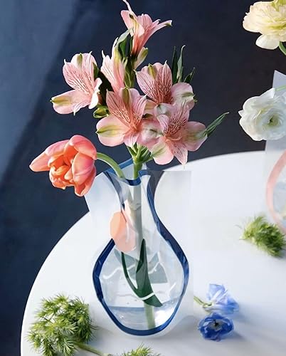 Miniatura 3 de BLOFLO - Florero plegable, florero plegable, florero expandible, jarrones de flores de plástico, jarrones extraíbles para centros de mesa,
