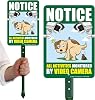 SmartSign 10 x 7 inch Notice - All Activities Monitored by Video Camera LawnPuppy Yard Sign with 18 inch Stake, 40 mil Laminated Rustproof Aluminum, Multicolor, Set of 1
