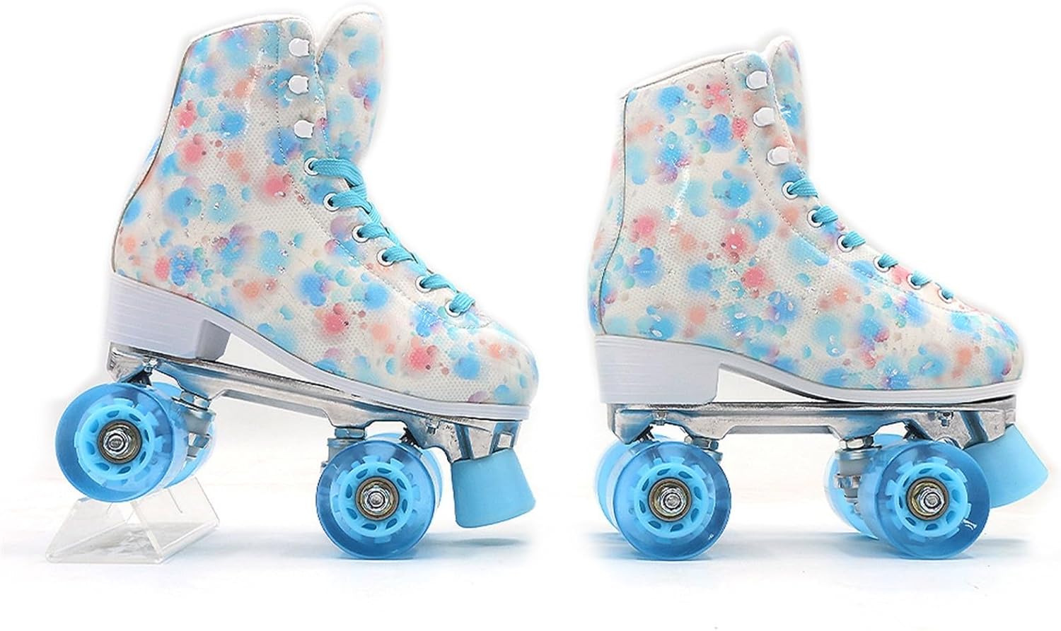 Adult Double Row Roller Skates Graffiti Roller Blades Anti-Skid Abrasion Resistant Adult Women Indoor Outdoor(5.5)