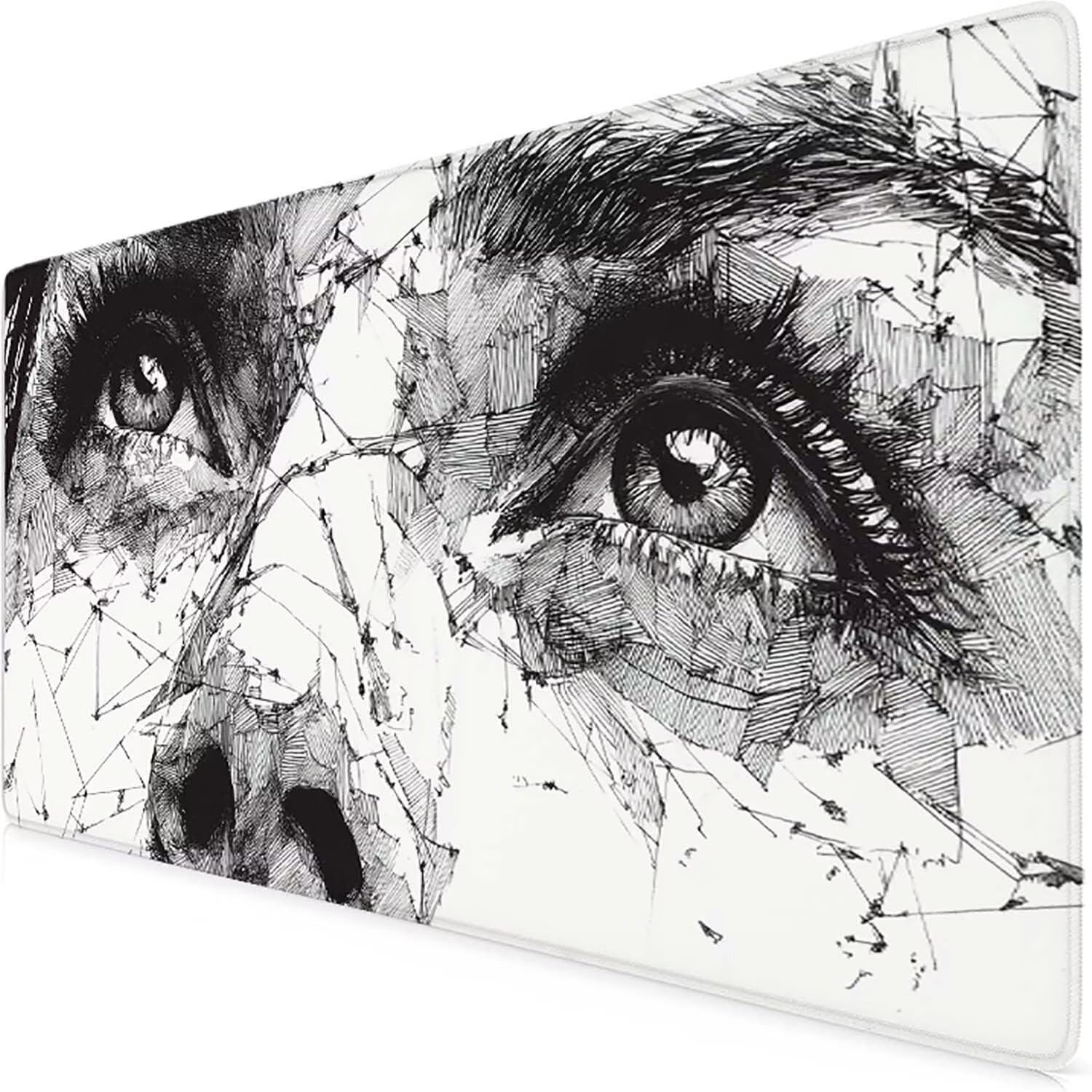 Tappetino Mouse XXL 1000x500mm Nero Mousepad Donna Tappetino Scrivania Grande, con base in Gomma Antiscivolo, Impermeabile Sottomano Scrivania per Computer, Ufficio, Accessori Gaming Mouse Pad 5-4582t