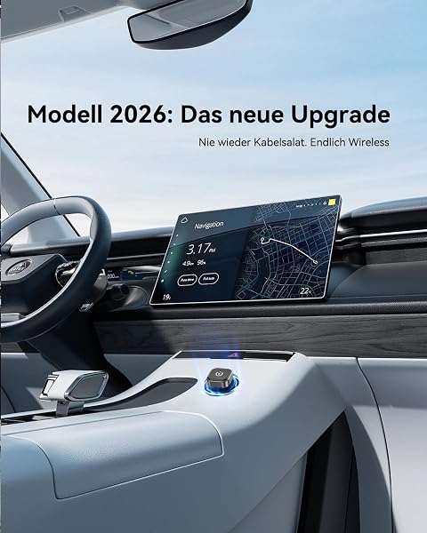 Spedal 2026 CarPlay Wireless Adapter — Ultra Mini 2-in-1 Android Auto Adapter, WiFi 6 & Bluetooth 5.4, Plug & Play für kabellose Freiheit, Schnelle Automatische Verbindung, Stabil & Verzögerungsfrei - 3