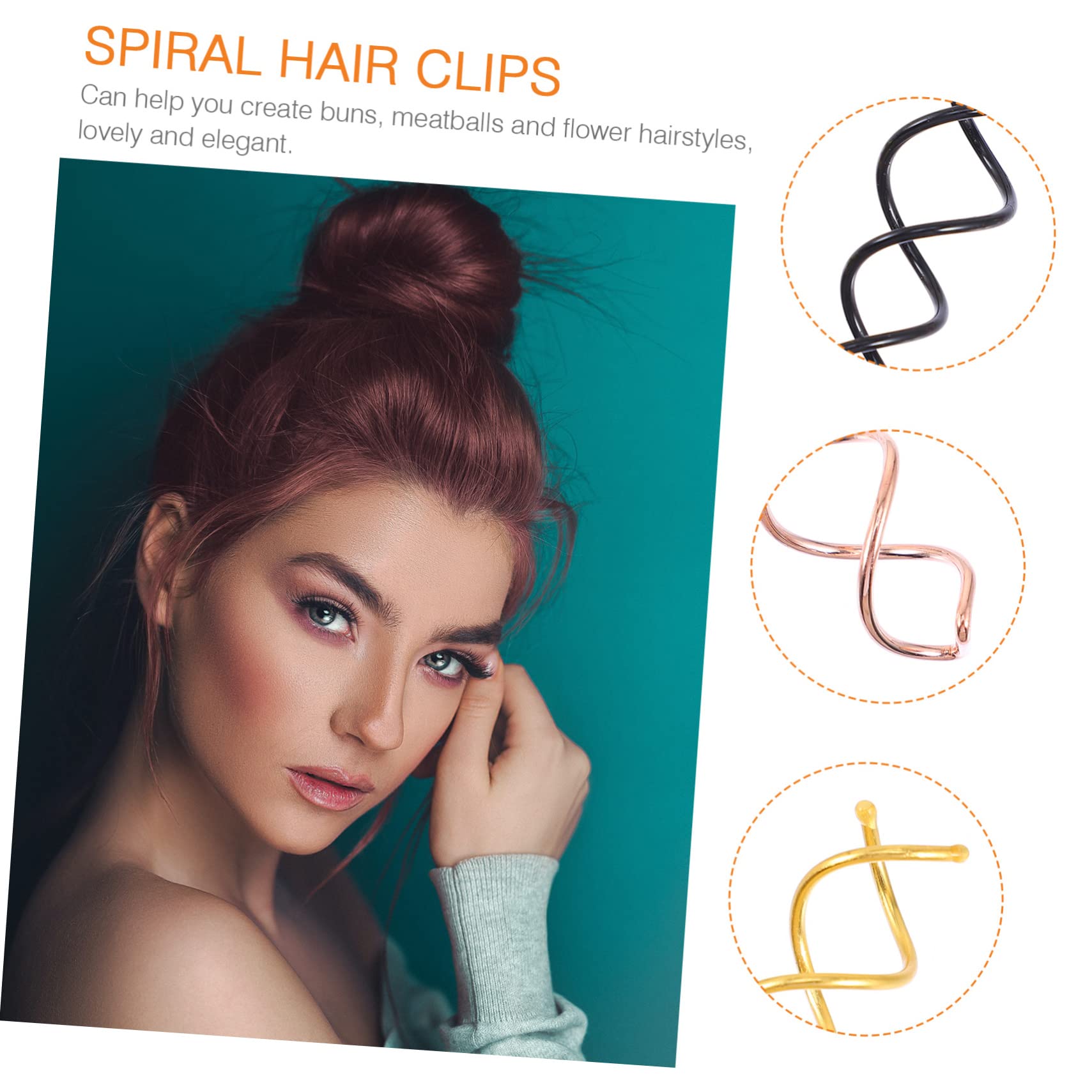 Baluue 90stücke Unsichtbare Spiralhaarnadeln -haarclips Langlebigem Für Hochsteckfrisuren Und Roségold