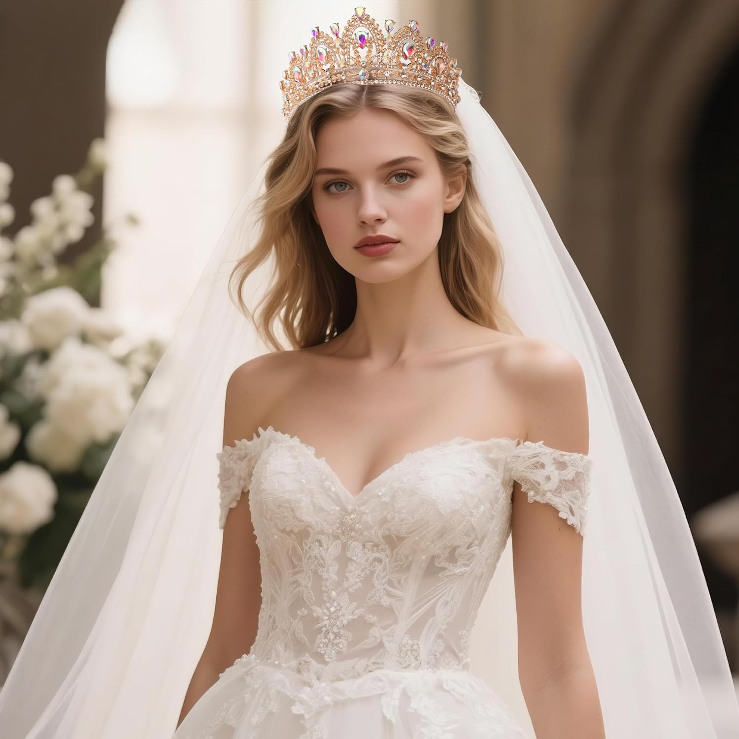 Kamirola Queen Crown and Tiaras Princess Crown for Women Crystal Headbands for Bridal, Princess for Wedding and Party Cosplay(TR76) - Image 4