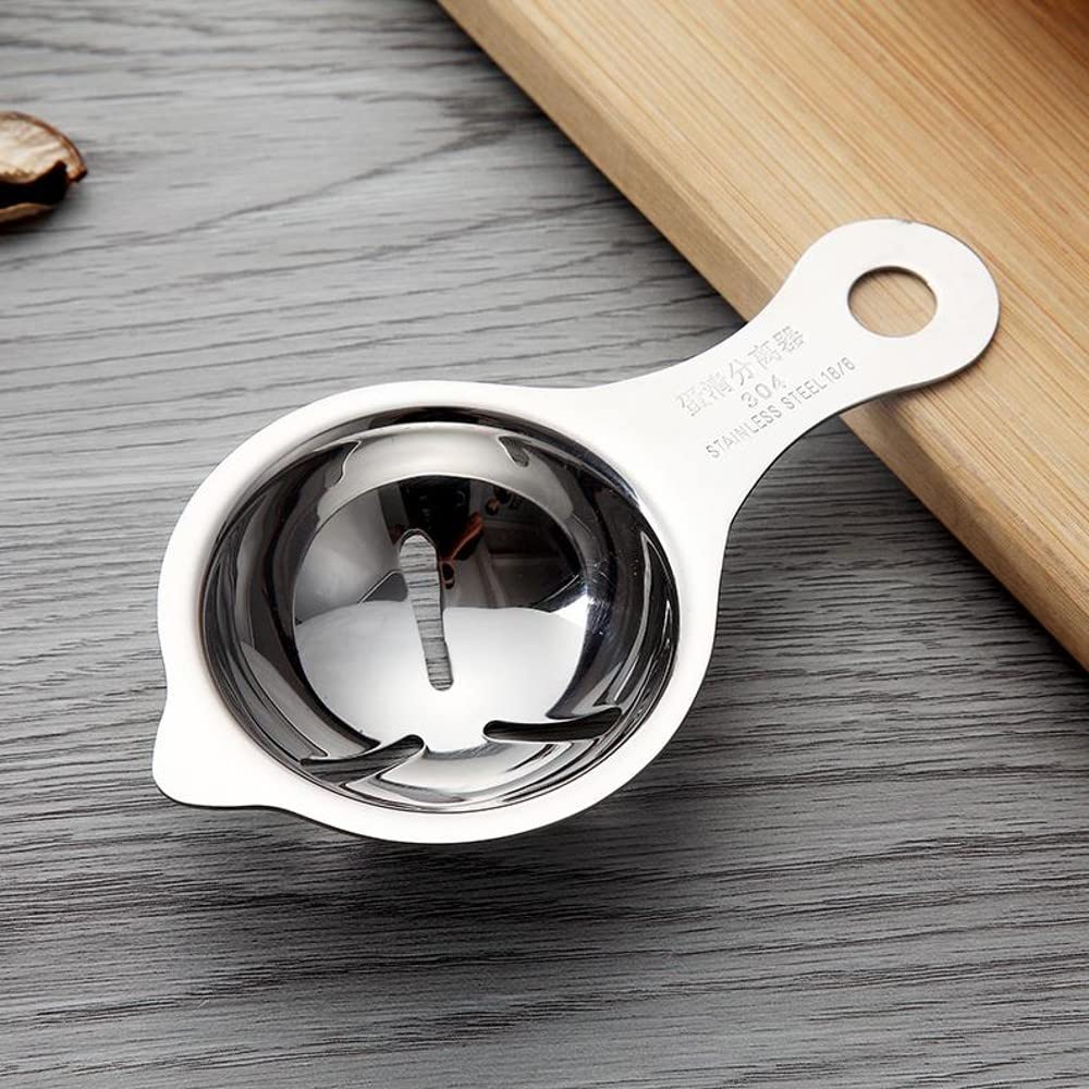 Egg Separator Egg Yolk White Separator Stainless Steel Egg White Yolk Sifting Filter Egg Divider Kitchen Tool for Baking Cake, Kitchen Gadget Cooking Baker Tool (1PCS)