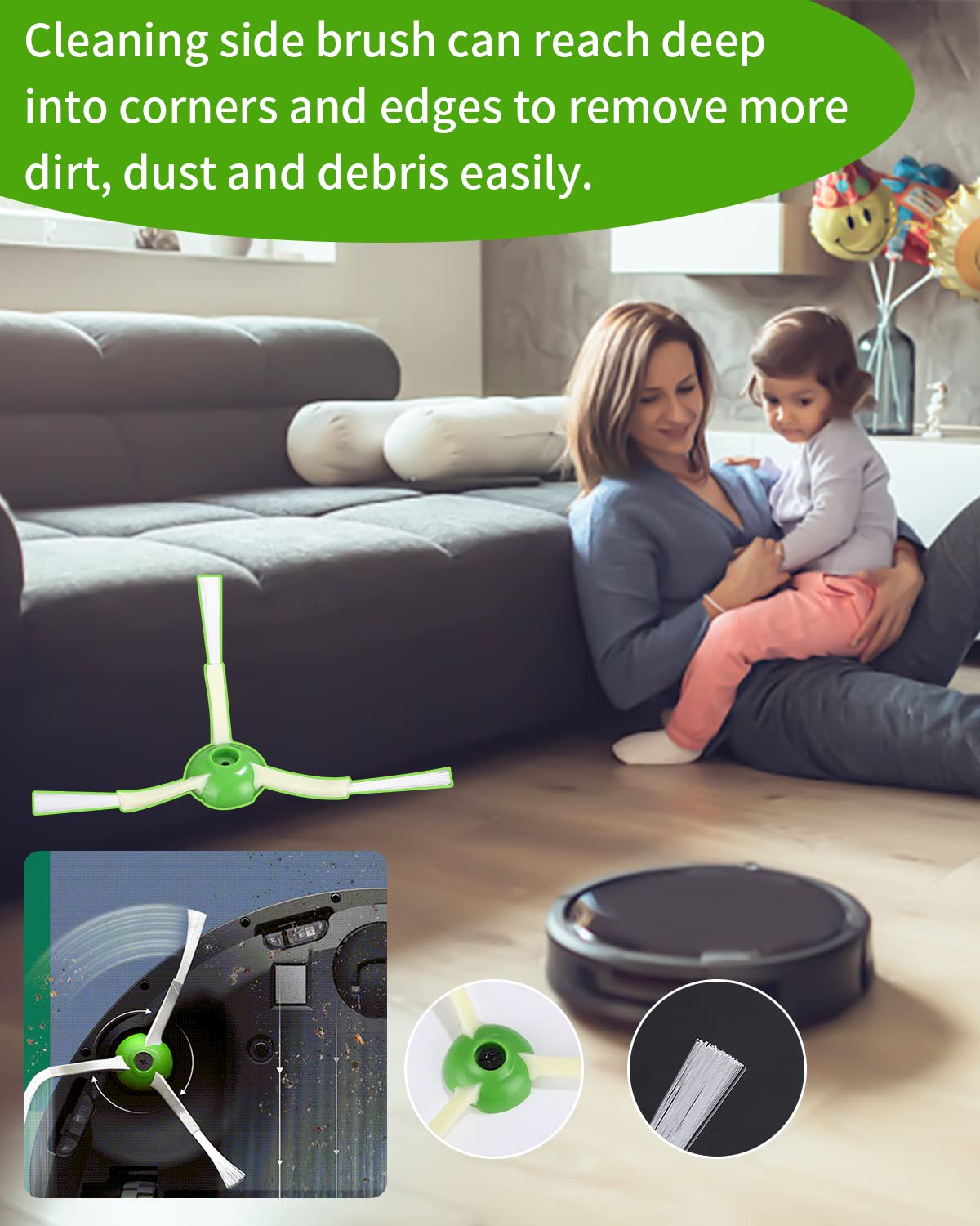 Kit Ricambi Per Roomba Serie E, I, J - 4 Spazzole Gomma, 6 Filtri HEPA, 6 Spazzole Laterali - Foto 6