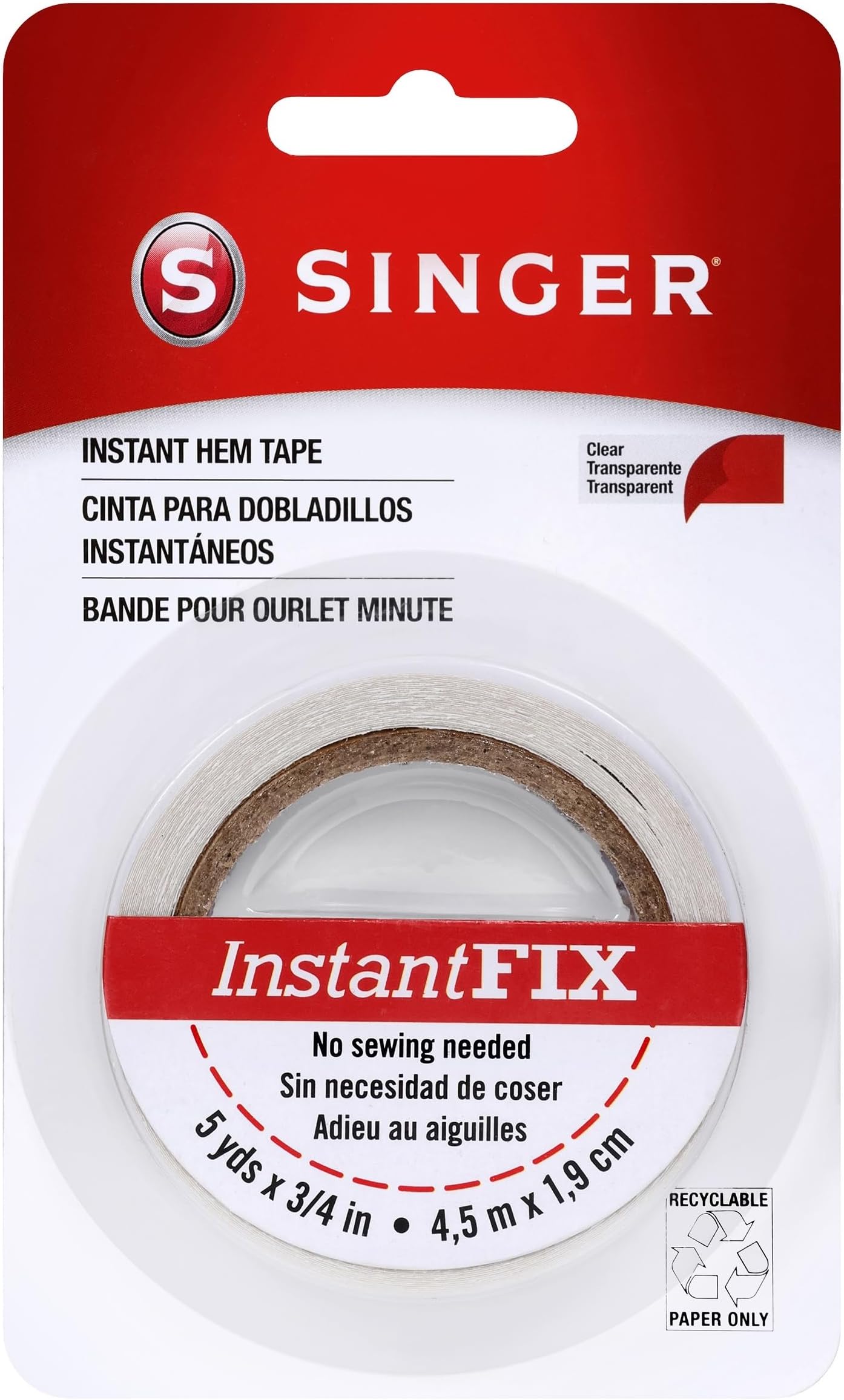 SINGER Instant Hem Tape, 3/4-Inch by 15-Foot