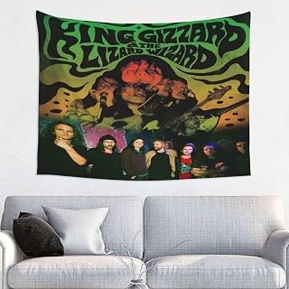 TGYHRE King Music Gizzard and Lizard and Wizard Indoor Decorative Tapestry Party Home Decor Suitable For Bedroom Living Room Dormitory 29x37in