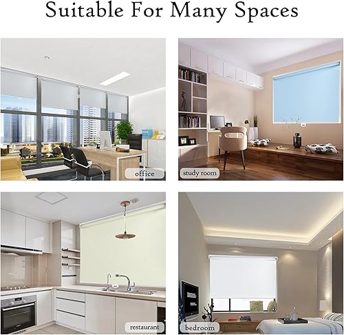 Miniatura 7 de Persianas enrollables opacas inalámbricas, persianas de resorte inalámbricas, comerciales para el hogar, antirreflejos UV, persianas de resorte.