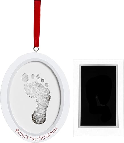 Miniatura 100 de Pearhead Baby’s First Christmas Wooden Picture Frame Ornament, Newborn Milestone Keepsake Photo, Holiday Gift For New and Expecting Parents, Rustic