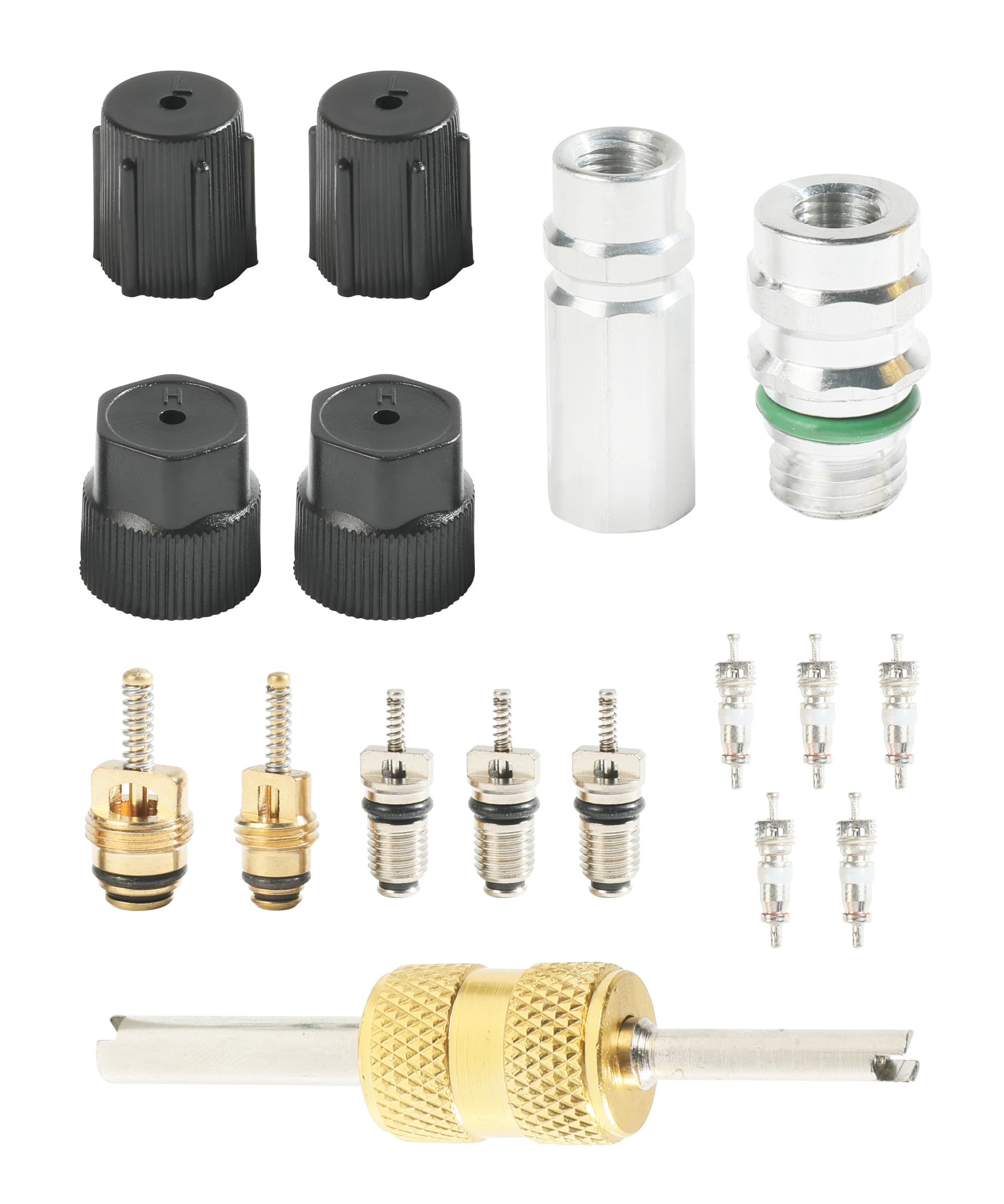 AC Valve Core Kit,Car Accessories HVAC Valve Core Removal Tool,Air Conditioning Valve Core Kit,12 R134a Automotive Air Conditioning Refrigeration Tire Valve Stem