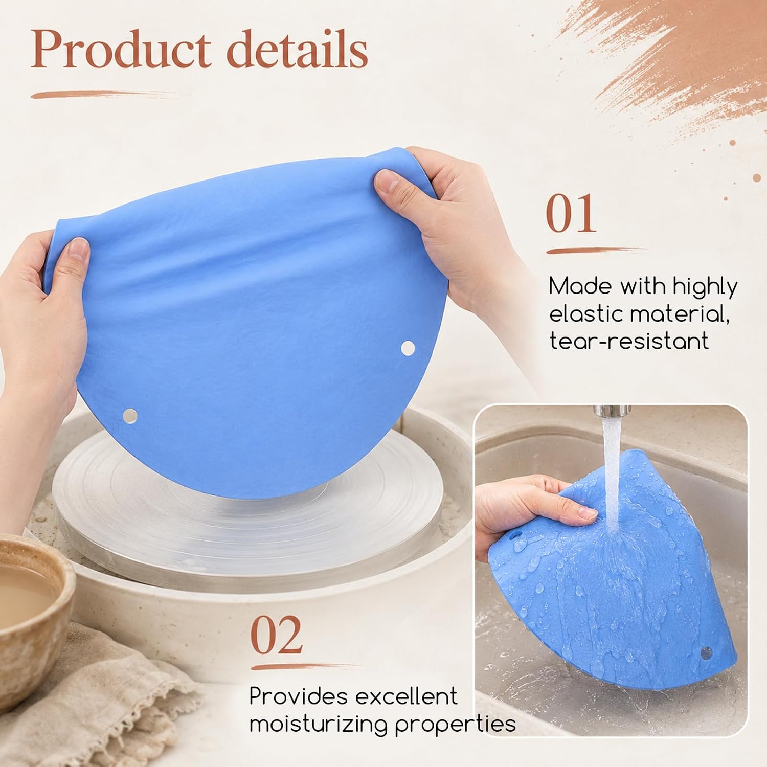 2PCS 12 Inch BatMate for Pottery and Ceramics, Pottery Wheel Bats (Blue)