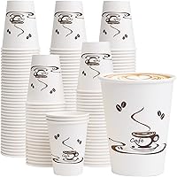 Lamosi 12oz Disposable Coffee Cups 240 Pack - Leakproof Insulated Paper Cups for Hot Cold Drinks, Office Cafe Party Home