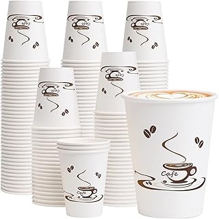 Lamosi 240 Pack 12 OZ Coffee Cups, Disposable Paper Cups for Hot/Cold Beverage, Disposable Cups 12 oz, Leak-Free Paper Coffee Cups for Cafe, Restaurant, Office and Home