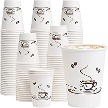 Lamosi Coffee Cups 12 oz 240 Pack, Disposable Paper Cups for Hot or Cold Drinks, Insulated Leakproof Cup for Cafe, Office, hotel and Home