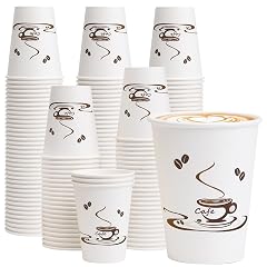 Lamosi Coffee Cups 12 oz 240 Pack Disposable Paper Cups for Hot or Cold Drinks Insulated Leakproof Cup