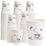 Lamosi Coffee Cups 12 oz 240 Pack, Disposable Paper Cups for Hot or Cold Drinks, Insulated Leakproof Cup for Cafe, Office, hotel and Home