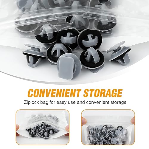 Vista 6 de GOOACC 50 Uds. Clips de moldeo de guardia de piedra de coche, clips de remache para Mazda KD53-51-SJ3A CX-5 con anillo de sello 50 clips para Mazda
