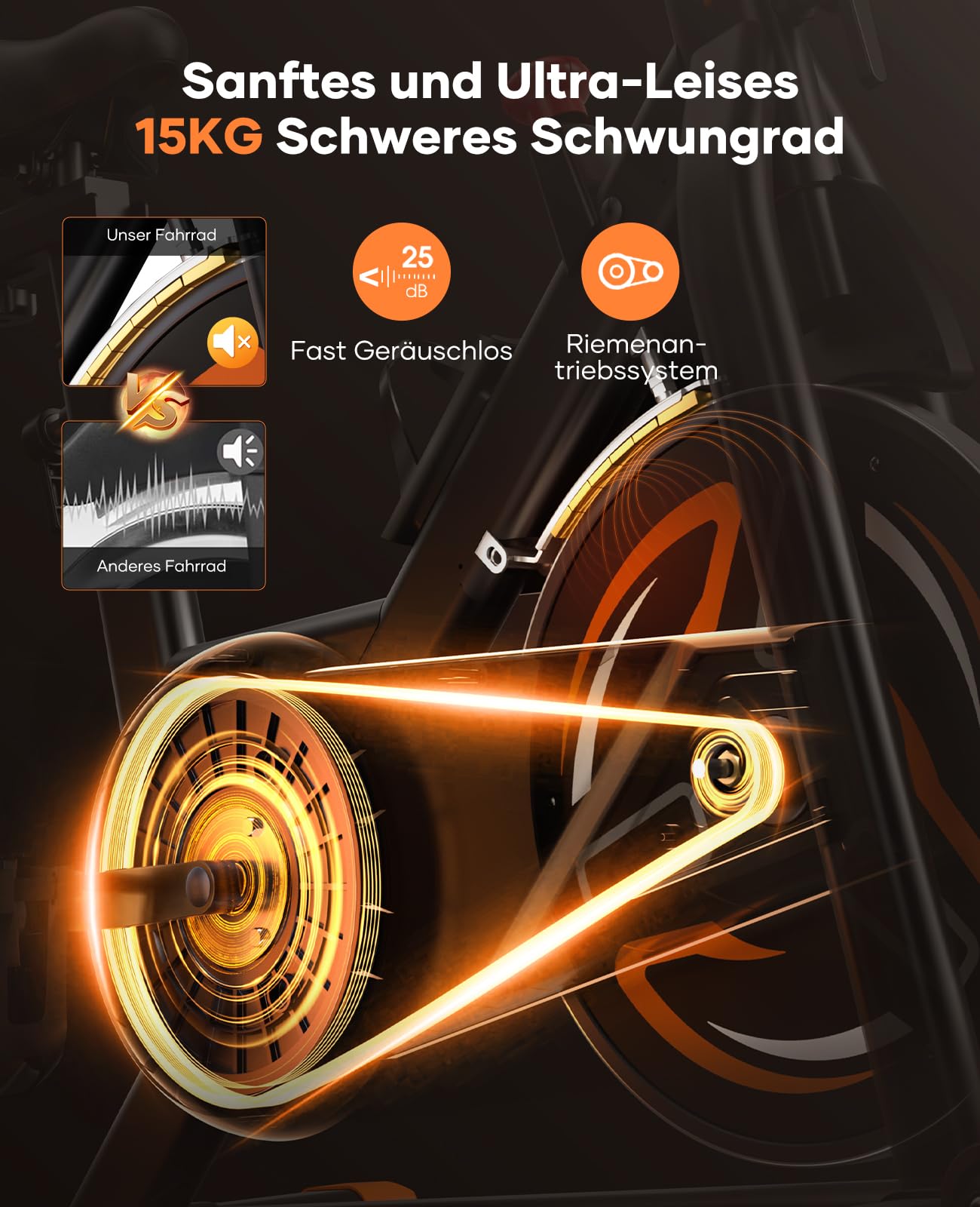 2026 Toputure Heimtrainer Fahrrad mit APP, 0-100% Magnetwiderstand Ergometer, 15KG Schwungrad, Bis 160KG, Hometrainer Indoor Bike mit LCD, Tablet-Halter, Getränkehalter, Ultraleise
