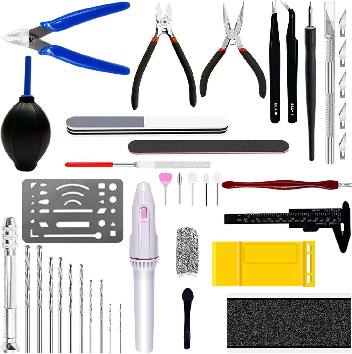 40Pcs Model Tools Kit, Modeler Basic Tools Craft Set Hobby Modeling Tools for Gundam Assembling Building Repairing and Fixing