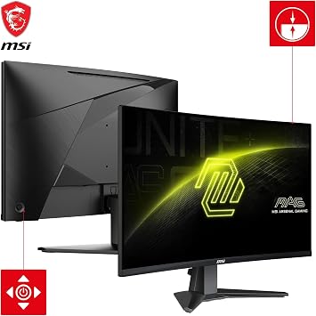 MSI 27 MAG 27C6F Gaming Monitor, FHD, 16:9 Curve 1500R, Rapid VA 180Hz 1ms, Adaptive-Sync