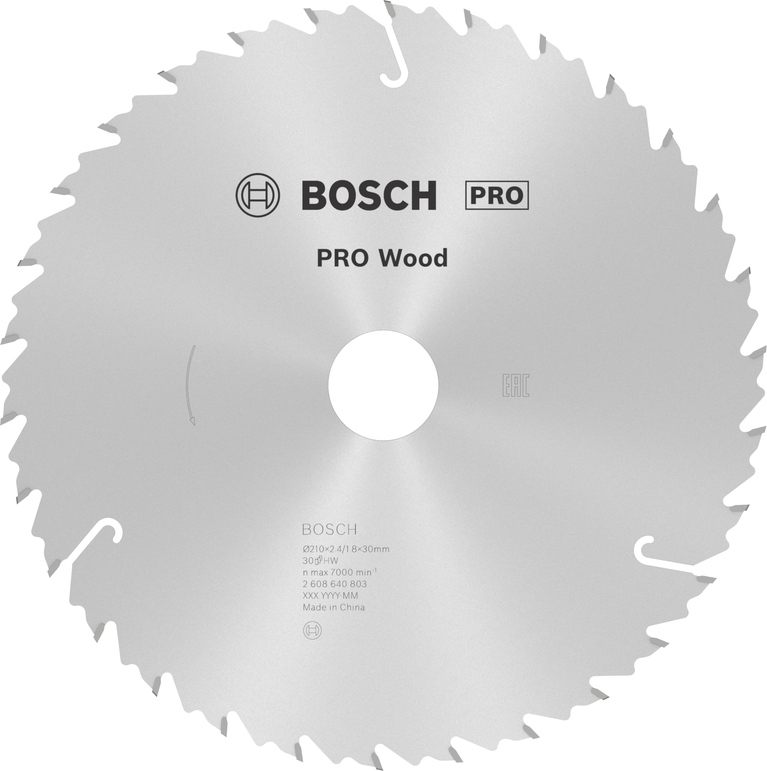 Bosch PRO Speedline Wood Cutting Saw Blade 210mm 30T 30mm