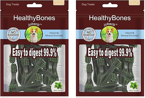 Miniatura 8 de UrbanX HealthyBones - Mini masticables saludables de mantequilla de maní sin cuero crudo para Boykin Spaniel y otros perros deportivos médicos,
