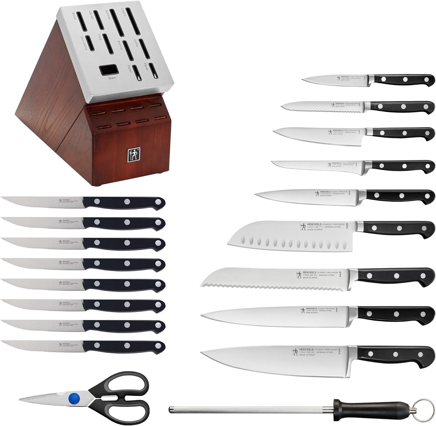 Henckels Classic Precision 20-pc Self-Sharpening Knife Block Set