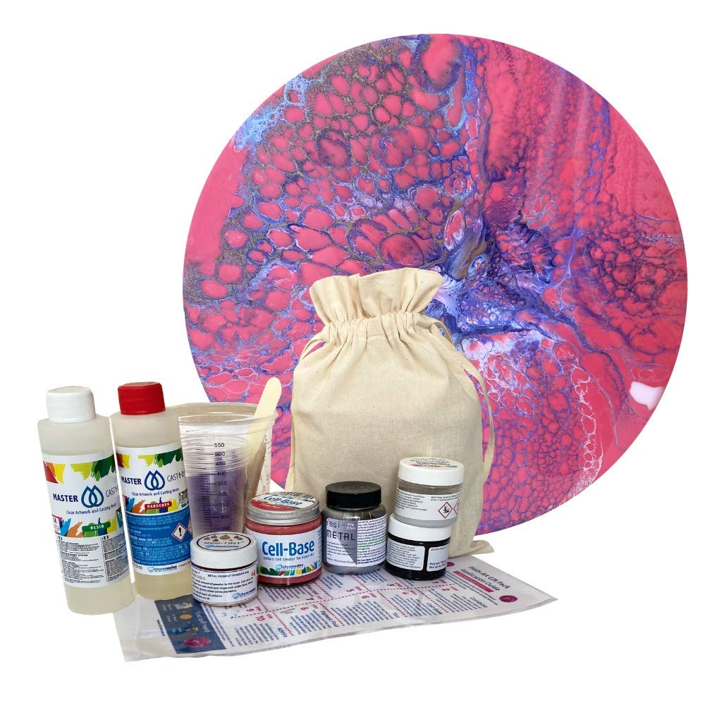 Resin Art Gift Pack Cell-Base Perfectly Pink - Create a Resin Art Masterpiece with MasterCast Art Resin and Art pigments…