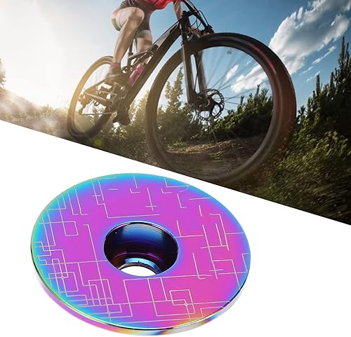 Miniatura 6 de Tapa superior para auriculares de bicicleta, aleación de aluminio para bicicleta de montaña, cubierta superior con pernos para la mayoría de