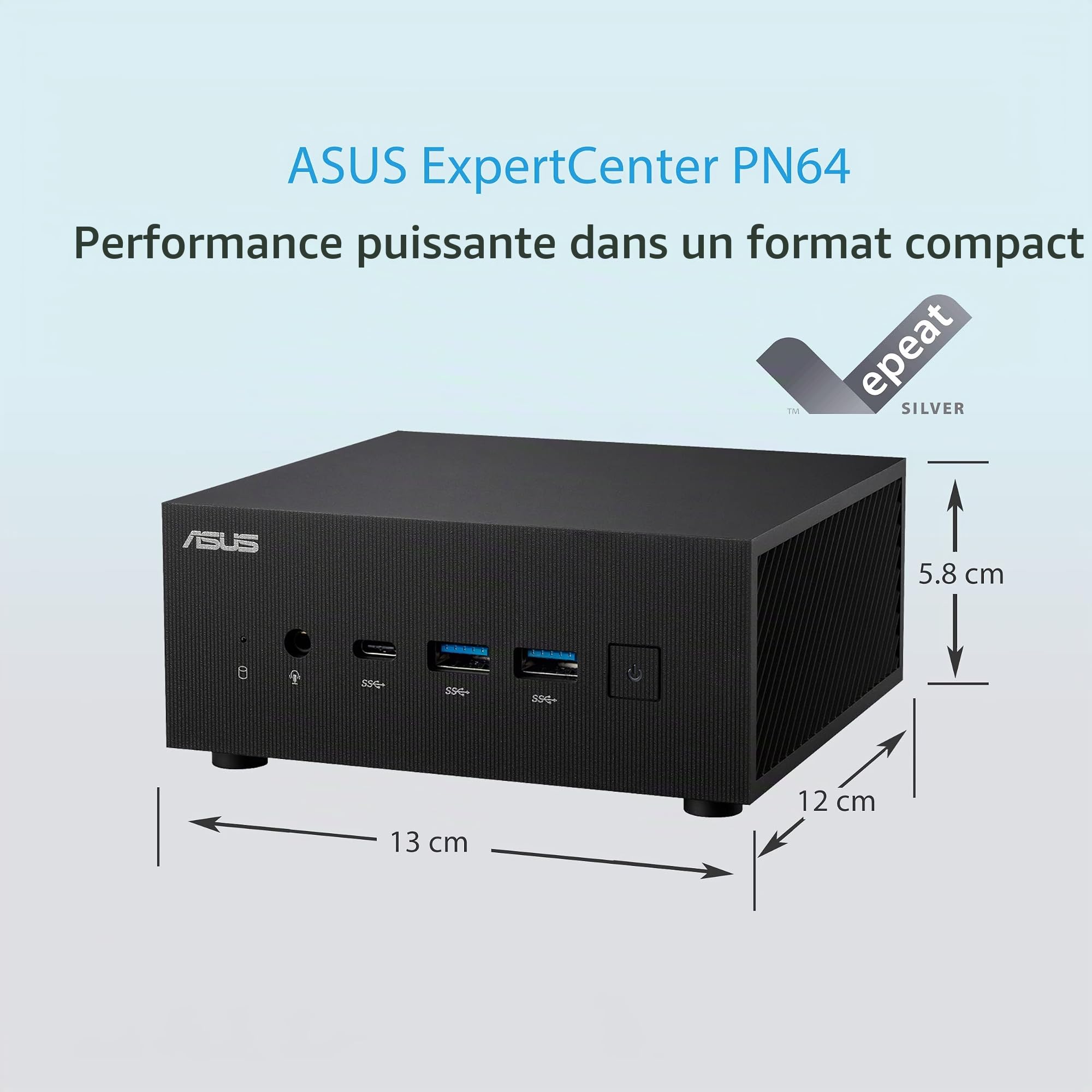 ASUS ExpertCenter PN64 BB3012MD - Barebone - Mini PC - 1 x Core i3 1220P / 1.5 GHz - RAM 0 GB - Grafica UHD - 1GbE, 2.5GbE, Wi-Fi 6E, Bluetooth 5.2 - WLAN: 802.11a/b/g/n/ac/ax (Wi-Fi 6E)