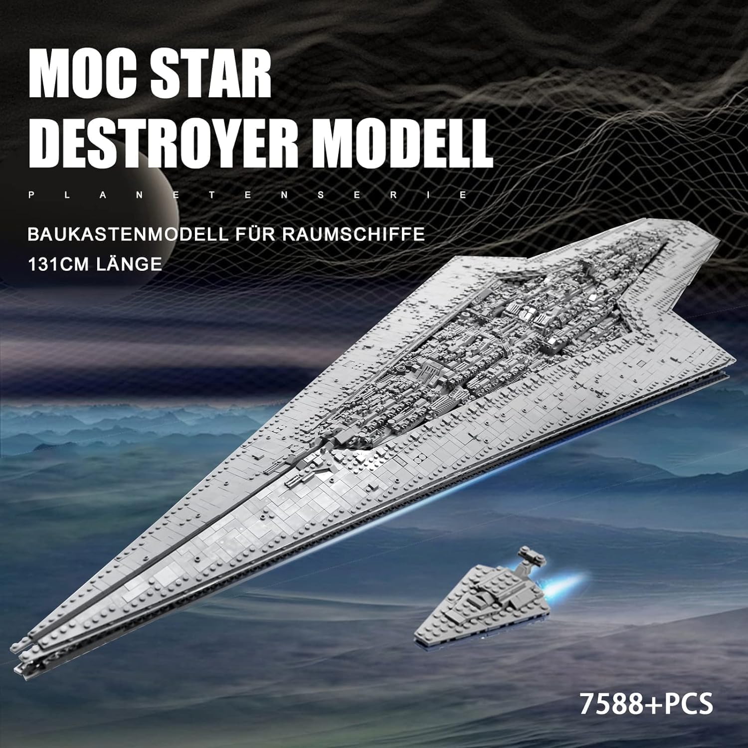 13134 Super Star Destroyer Model Ship, A New Hope Executor Star Dreadnought Building Toy, 7788+Pcs Large Collectible Model Build and Play Awesome Building Kit for Boys and Adult